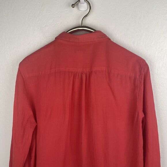 Draper James x Lands' End Coral Tunic Top Swim Cover- Up Sz XL 18 517937 Cotton - Picture 10 of 10